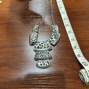 Leopard Print Statement Necklace